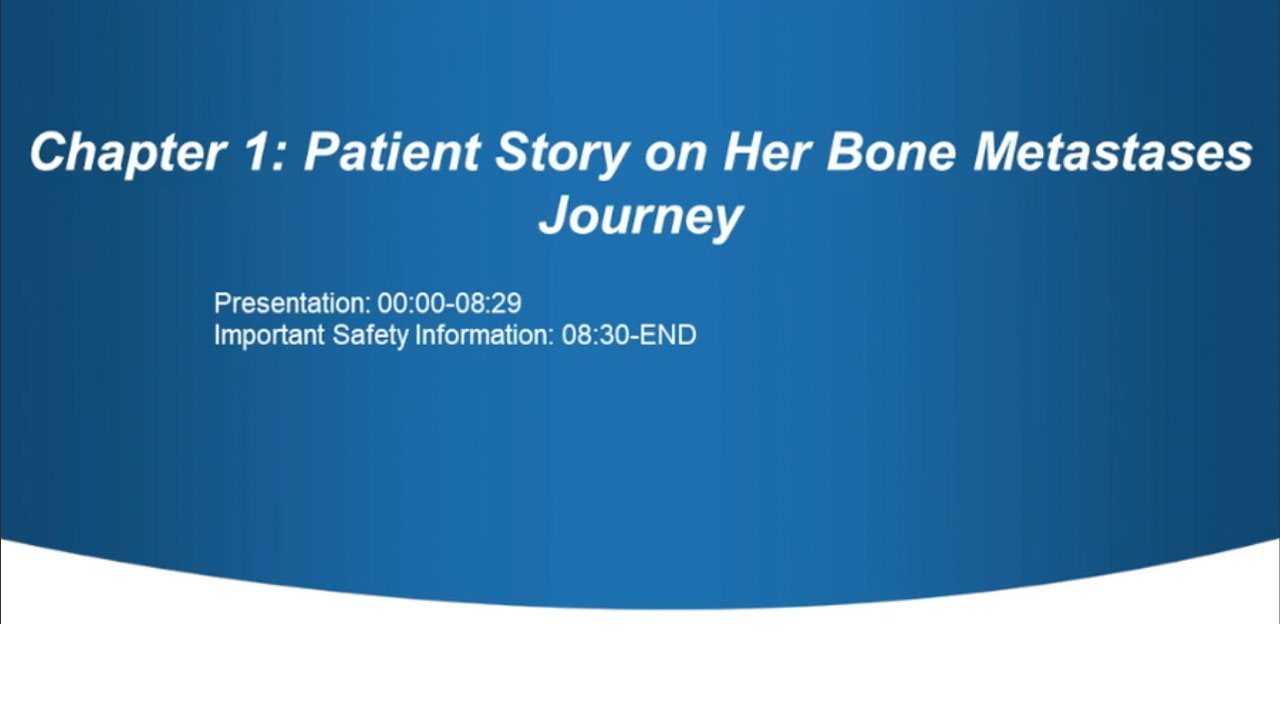Patient story on her bone metastases journey video